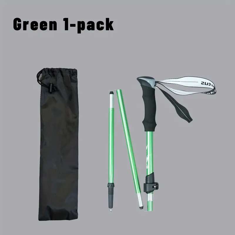 Lightweight foldable/ ultra compact hiking/trekking pole (green)