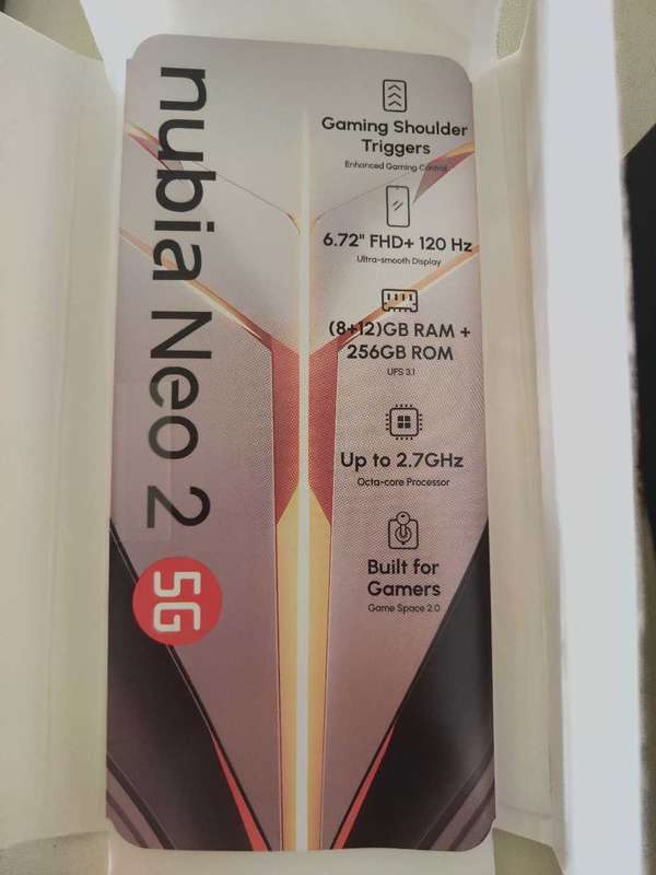 Nubia Neo 2 5G Gaming Phone**Cracked Screen ,touch still working**20GB ram**256GB Storage