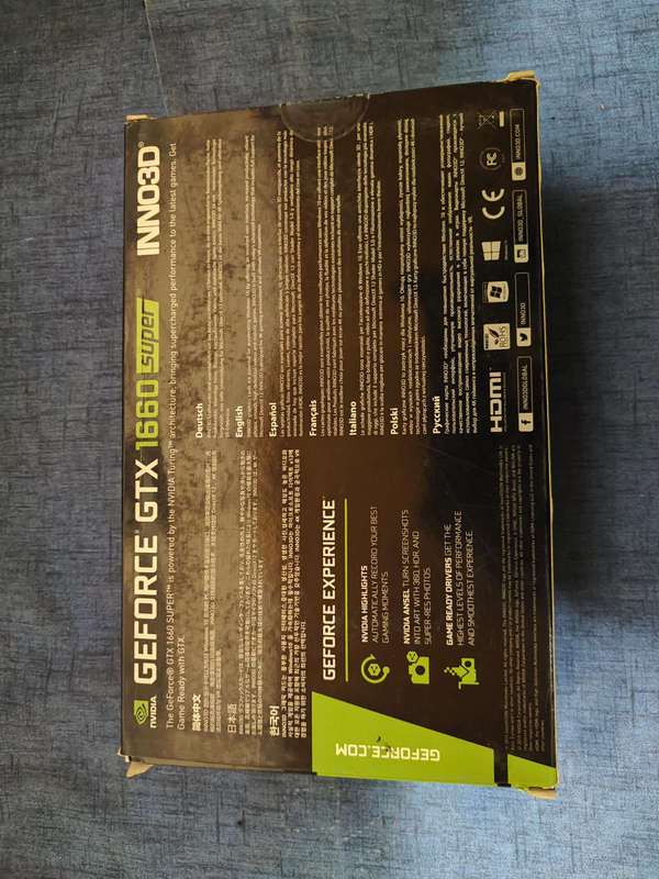Inno3D GeForce GTX1660 Super 6GB GDDR6 Graphics Card**Original Box included**