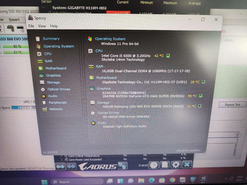 Intel Core i5 6500 Gaming PC**GTX1660 Super 6GB Graphics**16GB Ram**500GB SSD