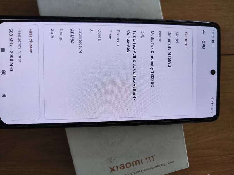 Xiaomi 11T ( MI 11T)**8GB +4GB Ram**128GB UFS3.1 Storage**Dimensity 1300 5G