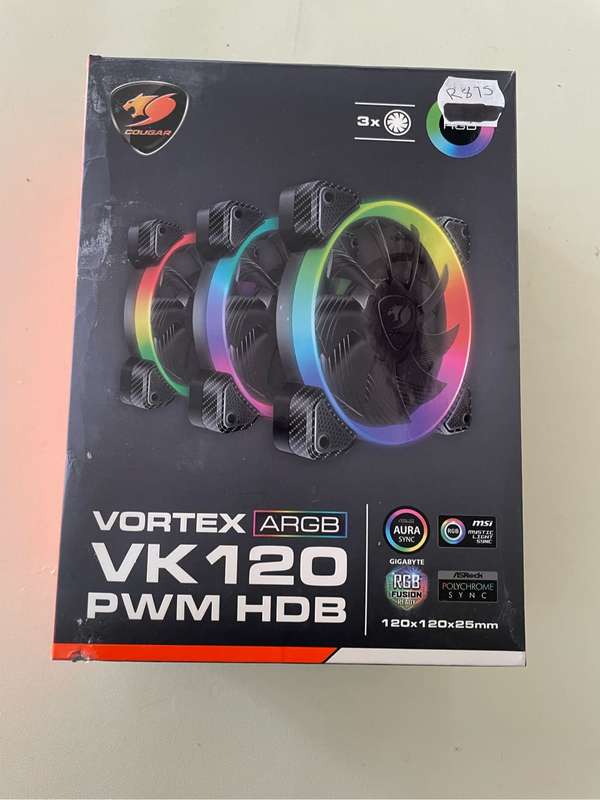 Cougar Vortex ARGB Fan Kit**VK120 PWM HDB** uses normal ARGB Header