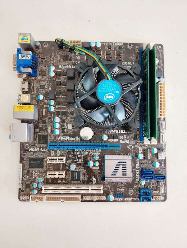 Intel Core i3 3240 Combo**ASRock z68m Motherboard**4GB DDR3 Ram**SATA port damaged