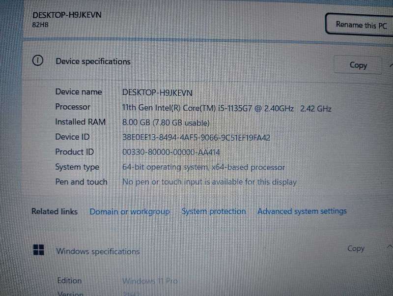 Lenovo IdeaPad 3 15inch Intel Core i5 1135G7**8GB DDR4 Ram**500GB NVME SSD and 1TB HDD