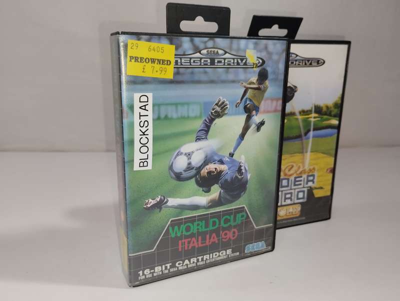 World Cup Italia '90 & World Class Leader Board Sega Mega Drive Bundle (MD, PAL, CIB)
