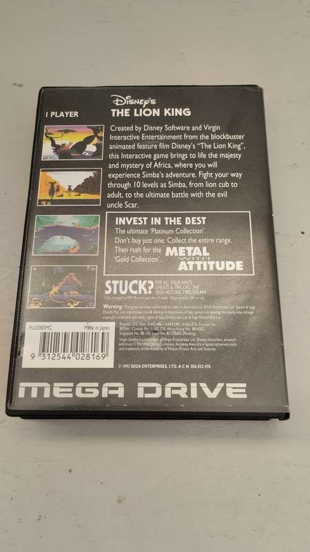 The Lion King Platinum Collection Mega Drive (MD, PAL, CIB) (1993)