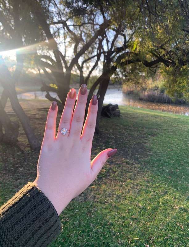 Rose Gold Halo Engagement Ring