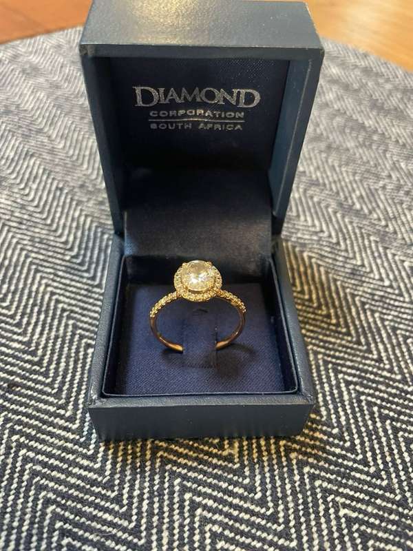 Rose Gold Halo Engagement Ring