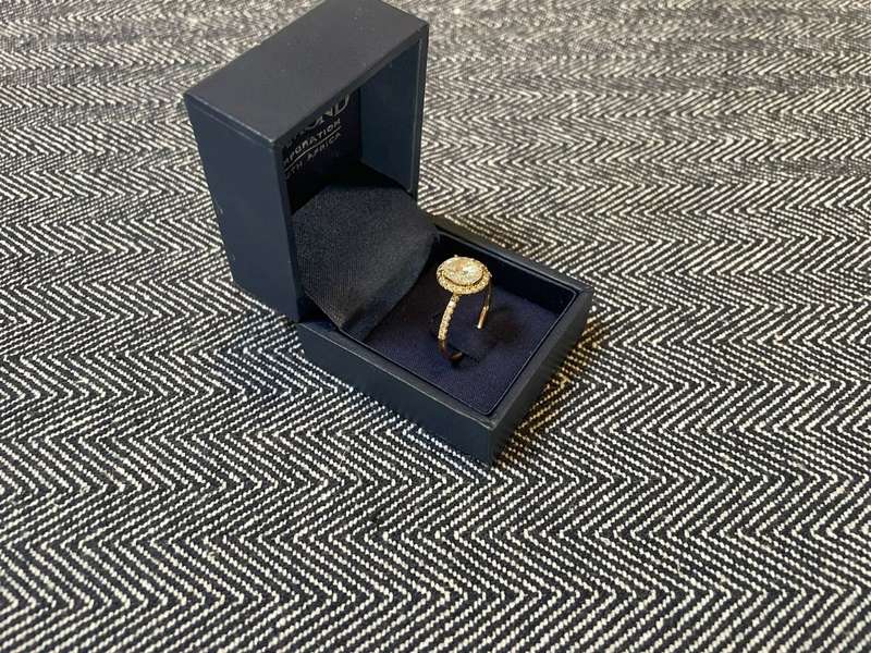 Rose Gold Halo Engagement Ring