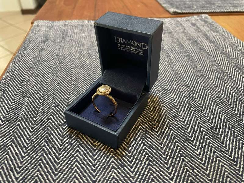 Rose Gold Halo Engagement Ring