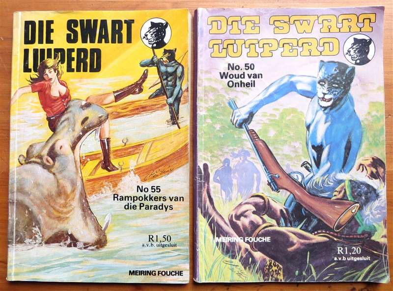 Die Swart Luiperd Afrikaans softcover books No. 50 & 55 Meiring Fouche