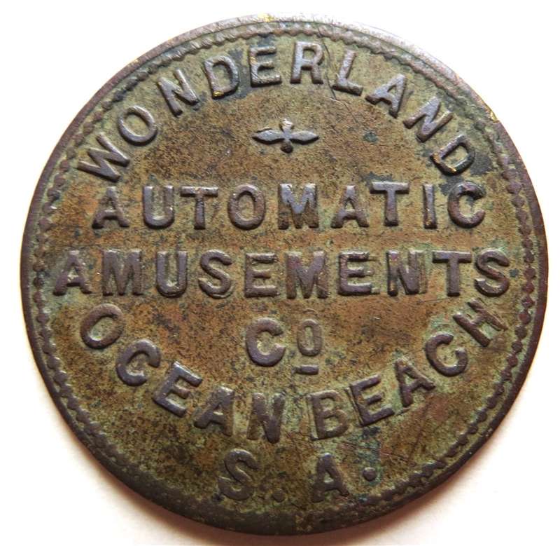 Automatic Amusements Co. Wonderland Token Ocean Beach S.A