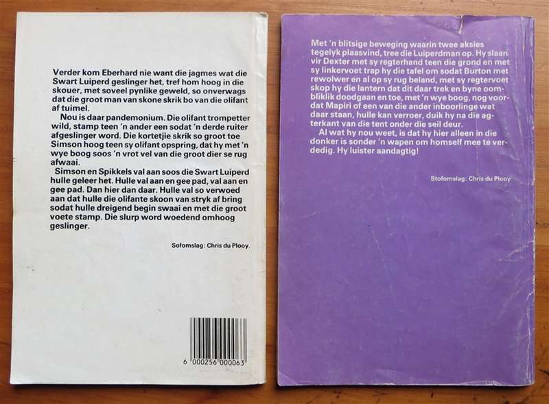 Die Swart Luiperd Afrikaans softcover books No. 50 & 55 Meiring Fouche