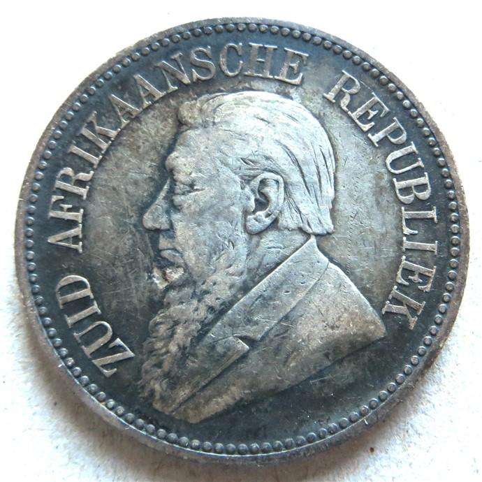1894 ZAR Half Crown 2/6 Shillings - Silver 92.5%