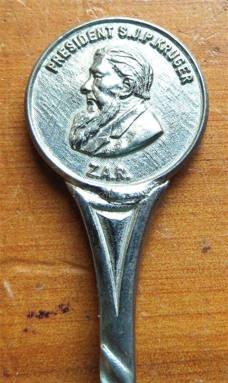 President S.J.P Paul Kruger Teaspoon - Unknown Metal / Origin
