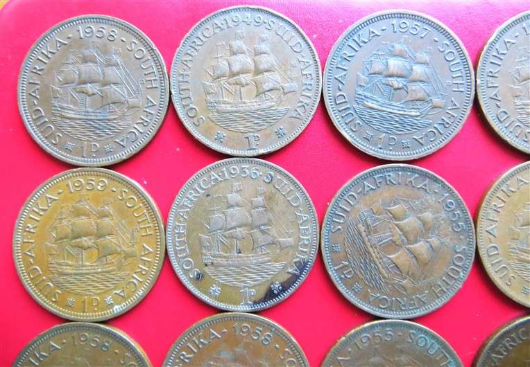 18 x SA Union Pennies 1d Lot - 1 Bid for All