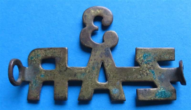 Boer War ZAR 3rd Horse Ruiters Brass Shoulder Title