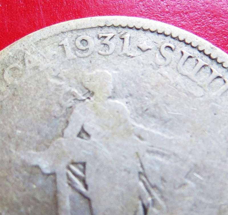 1931 SA Union 1 Shilling Coin 1931