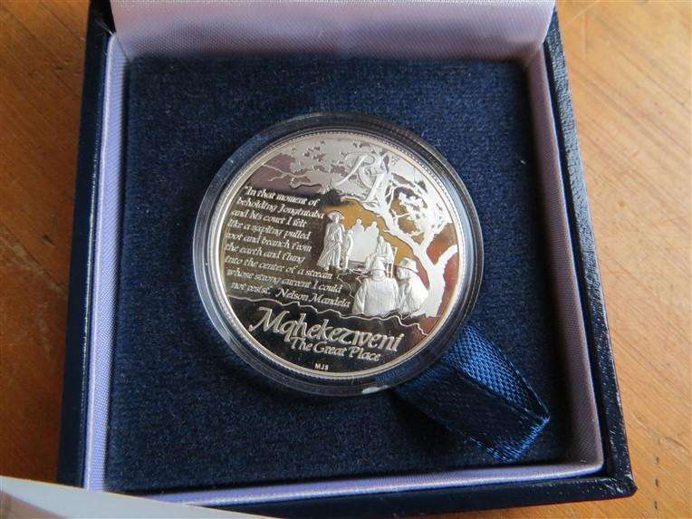 2013 Protea Proof Silver R1 in Box + Cert. Nelson Mandela - Life of a Legend