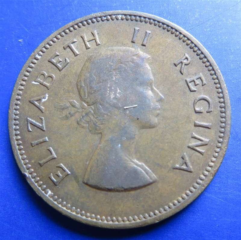 1958 Half Penny 1/2d SA UNION