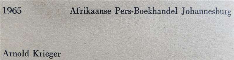 1965 - Man Sonder Volk - Arnold Krieger