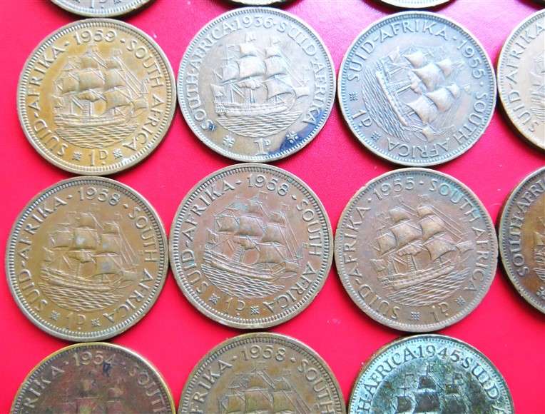 18 x SA Union Pennies 1d Lot - 1 Bid for All