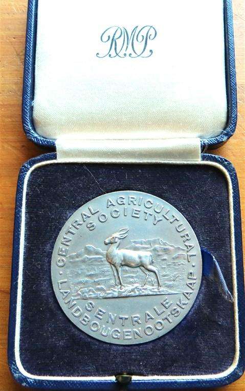 1938 Large Silver Medallion 43.6gr 0.925 Central Agricultural Society