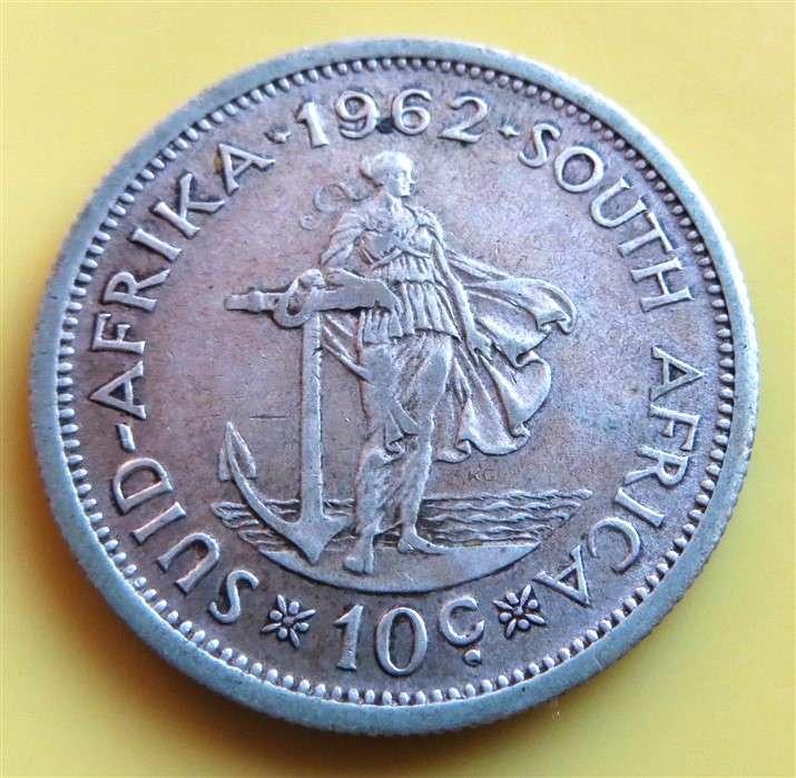 1962 RSA Silver 10c Coin