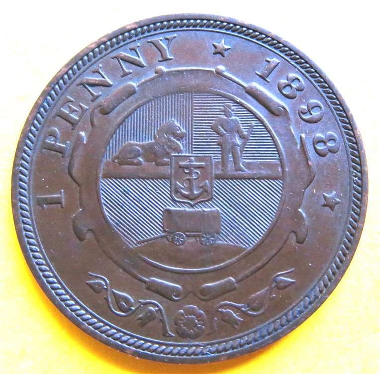 1898 ZAR Penny 1d