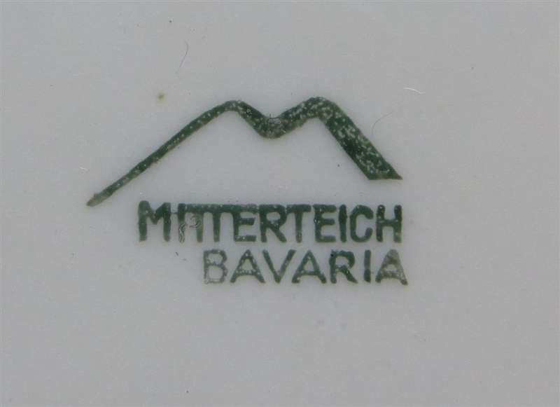 Mitterteich Bavaria Bone China Rose Tea Cup + Saucer + Plate