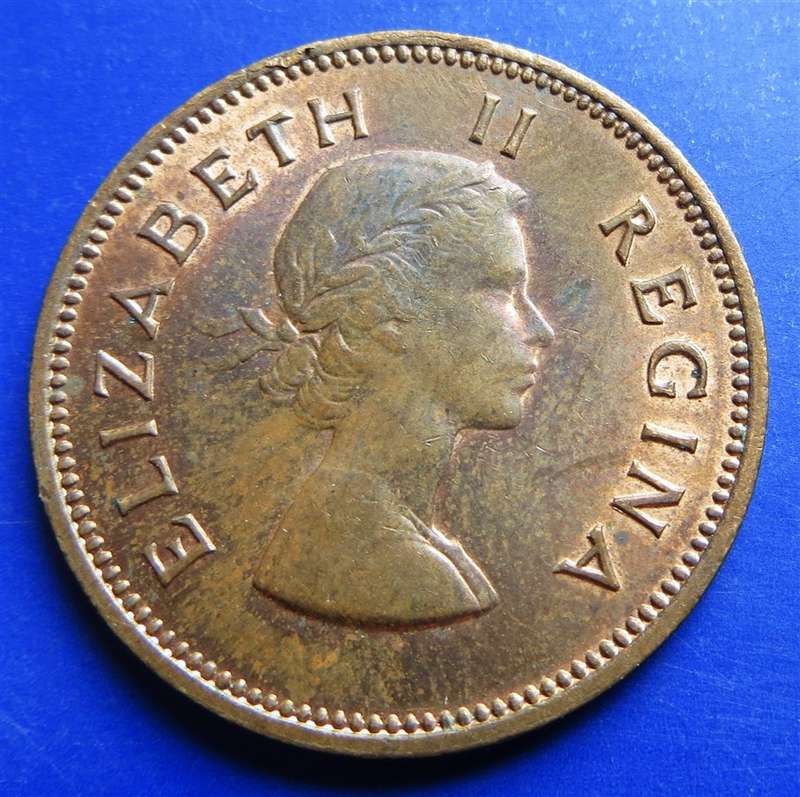 1958 Half Penny 1/2d SA UNION