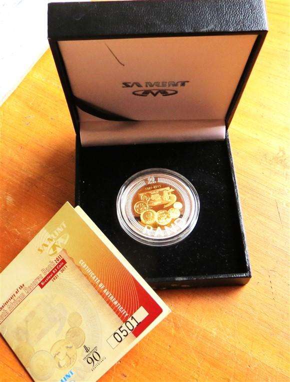 2011 SARB 90th Anniv. Silver Crown R5 in Box + Cert