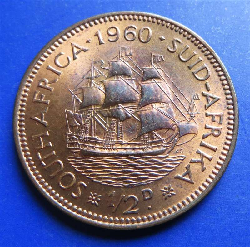 1960 Half Penny 1/2d SA UNION