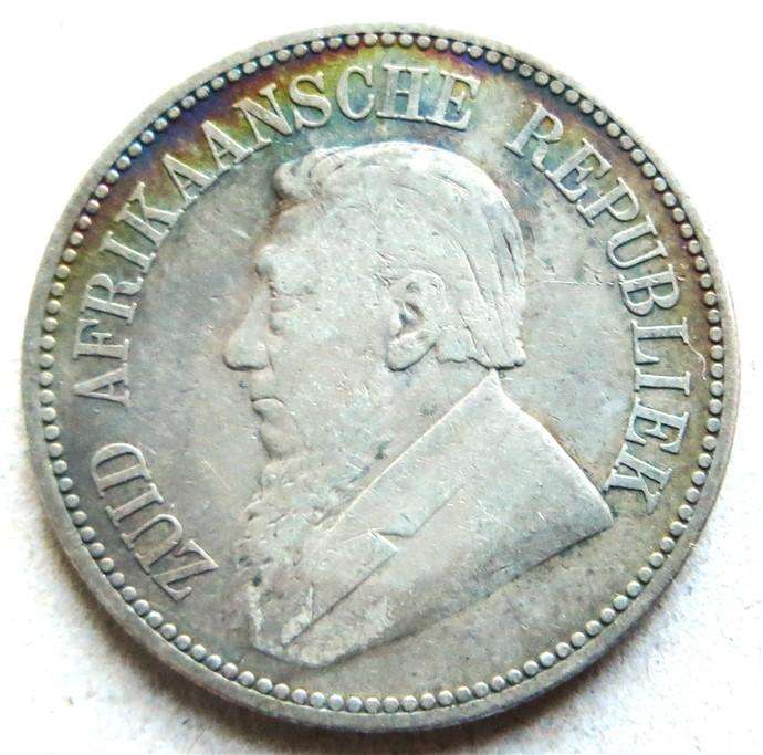 1892 ZAR Half Crown 2/6 Shillings - Silver 92.5%