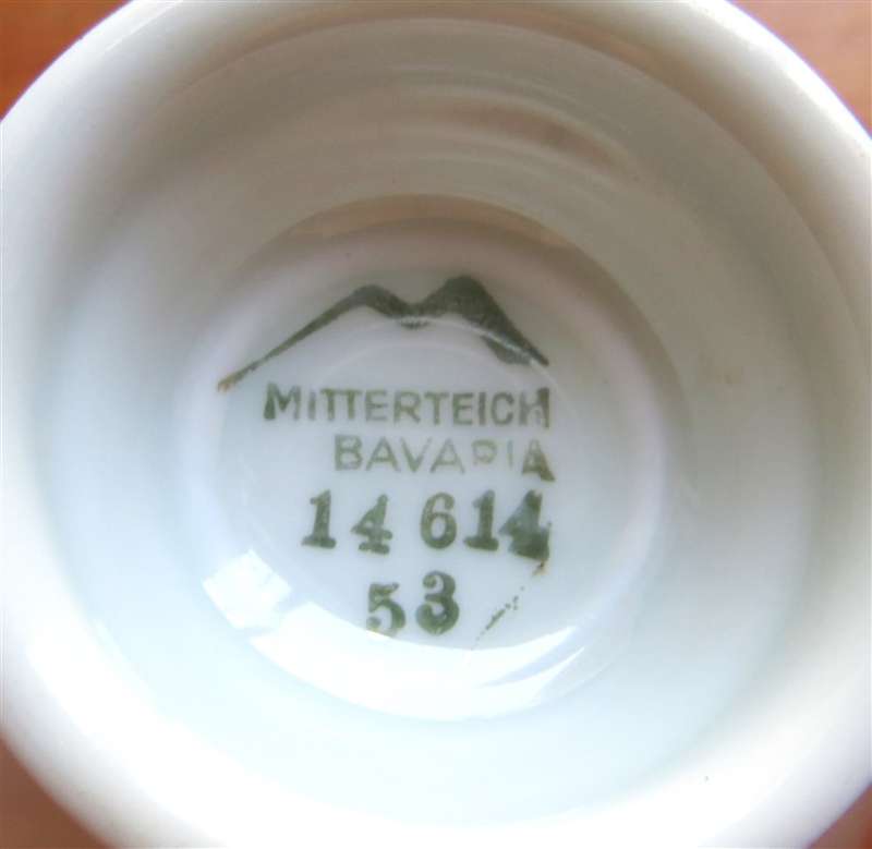 Mitterteich Bavaria Bone China Rose Tea Cup + Saucer + Plate