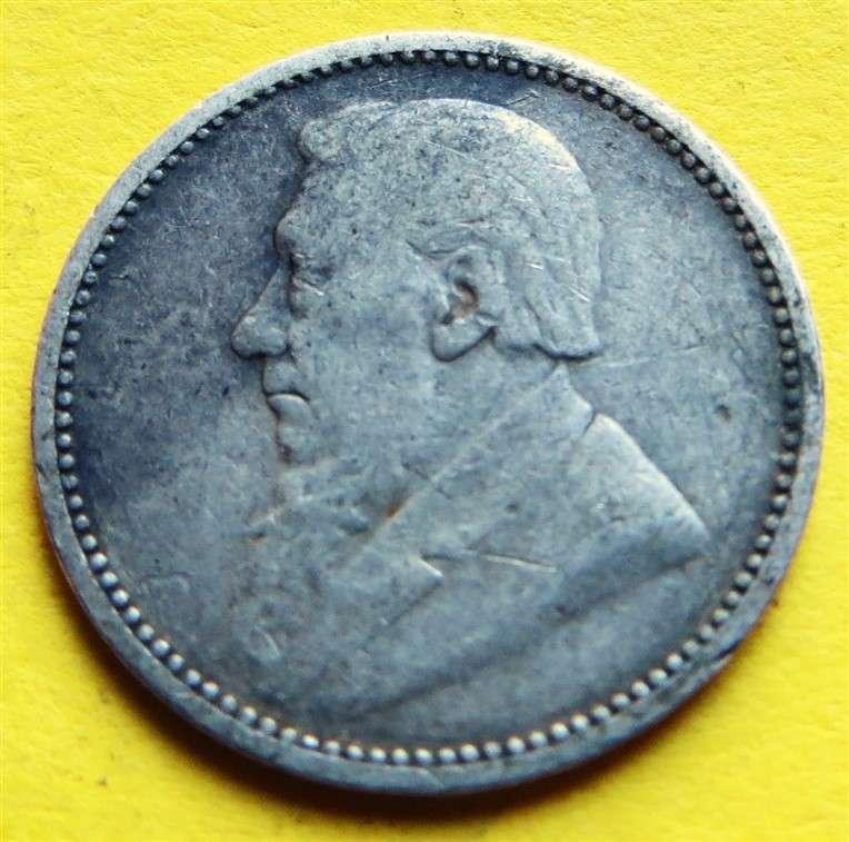 1893 ZAR 0.925 Silver 3d Three Pence Coin