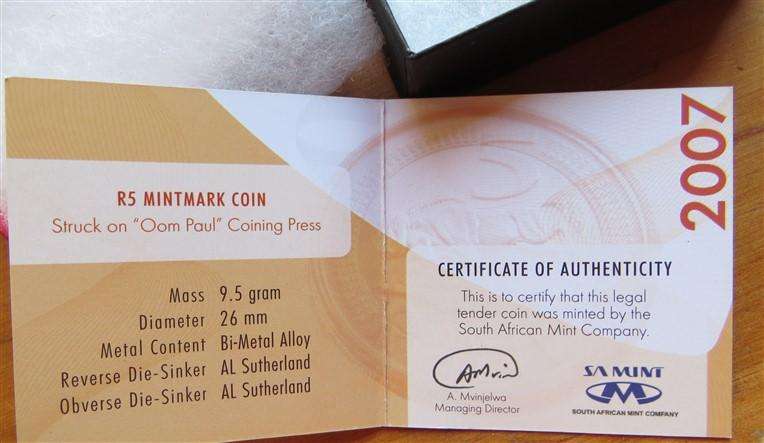 2007 Oom Paul R5 in Box + Certificate
