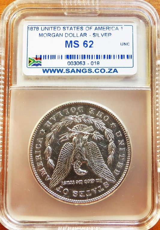 1878(S) Morgan Dollar Silver Graded MS62