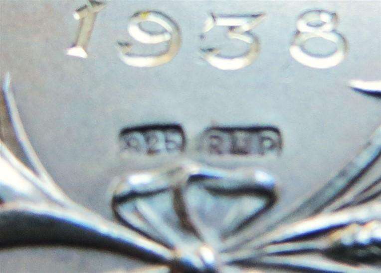 1938 Large Silver Medallion 43.6gr 0.925 Central Agricultural Society