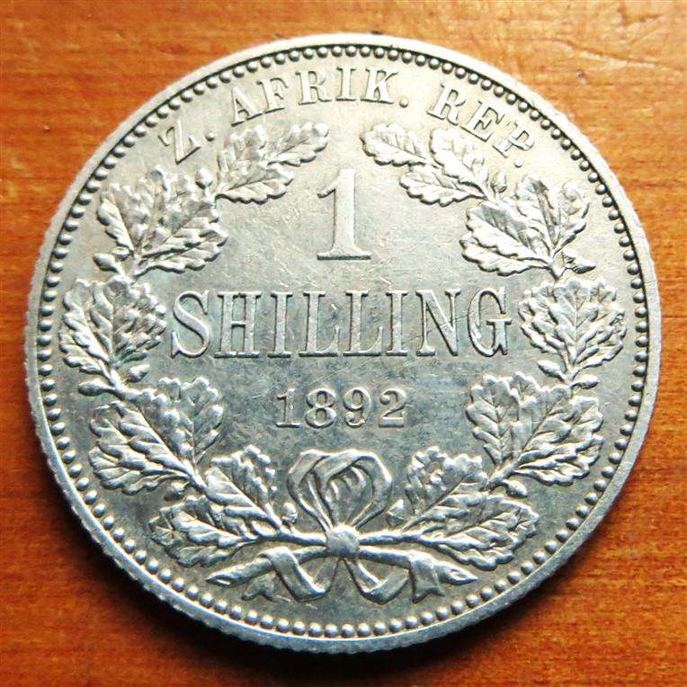 1892 ZAR 1/ Shilling Silver - Great Details