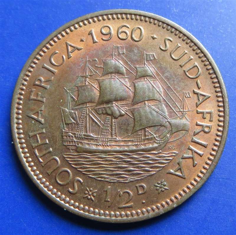 1960 Half Penny 1/2d SA UNION