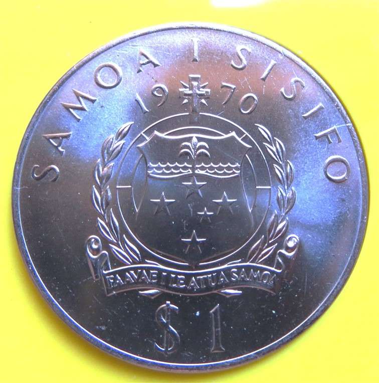 1970 Pope John Paul VI Visit to Western Samoa $1 Crown in Holder
