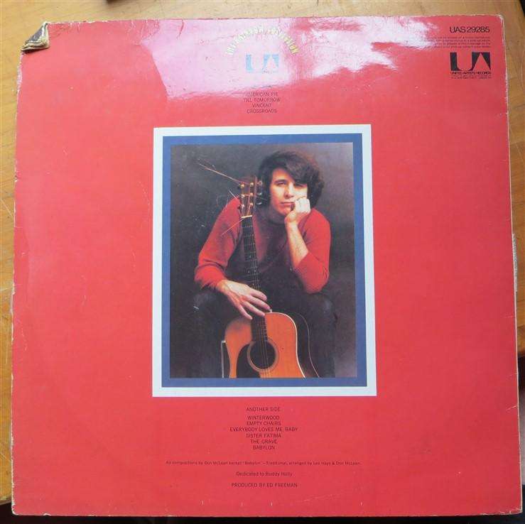 Don Mc Clean - American Pie - Vintage Vinyl LP Vinyl VG / Cover G