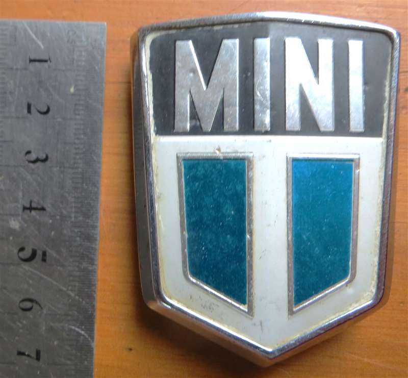 Vintage MINI Car Badge Mini CZH 1305 Original Hood logo shield