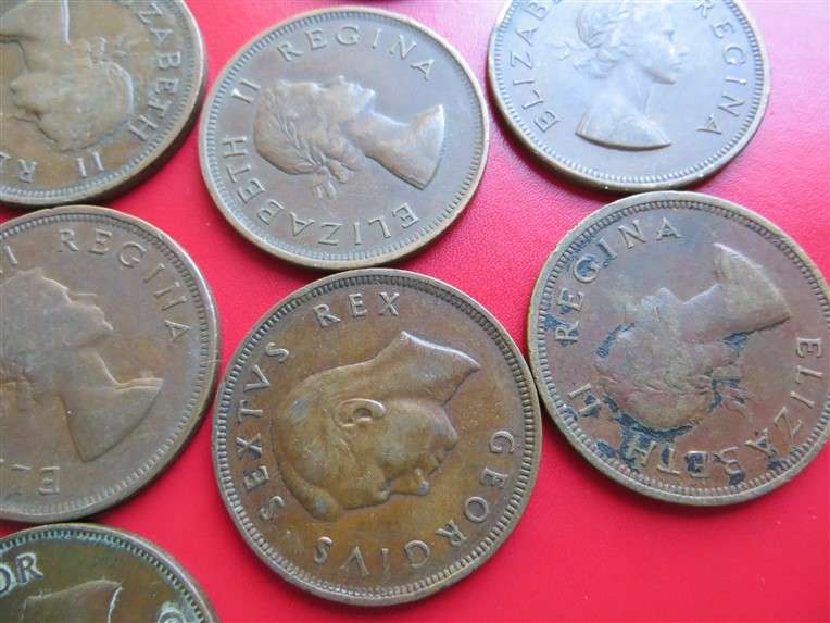 18 x SA Union Pennies 1d Lot - 1 Bid for All