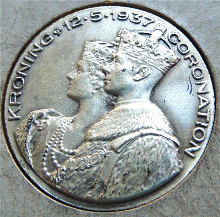 1937 Silver Coronation Medallion 16.8gr 0.925 Union of SA