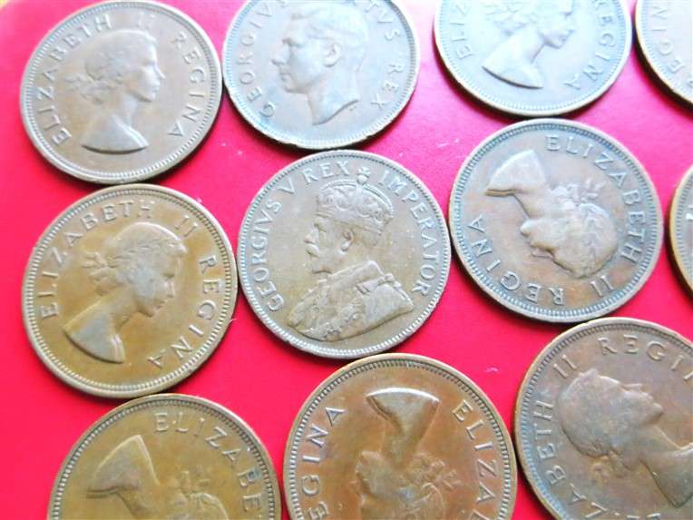 18 x SA Union Pennies 1d Lot - 1 Bid for All