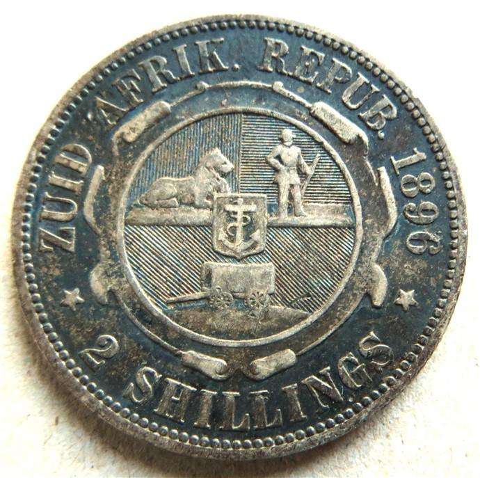 1896 ZAR 2 Shillings - Silver 92.5%