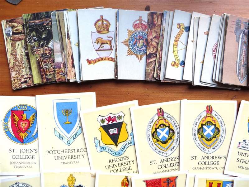 100+ X Assorted Defence / War / School Crests Cigarette Cards - 1 Bid