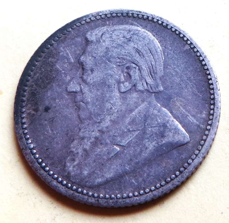 ZAR 1894 6d Sixpence SILVER 0.925